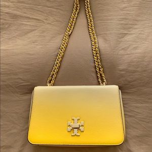 New Tory Burch Mercer Degraded Spice Leather Bag